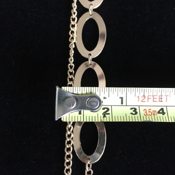 Long Gold Tone Chain Double Layer Sweater Necklace + Free Gift - Picture 12 of 12